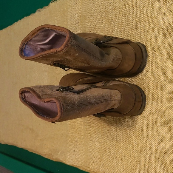 Simple Women's Suede Leather Boots Sz 8.5, Brown, Excellent Condition, No Box - Picture 5 of 9